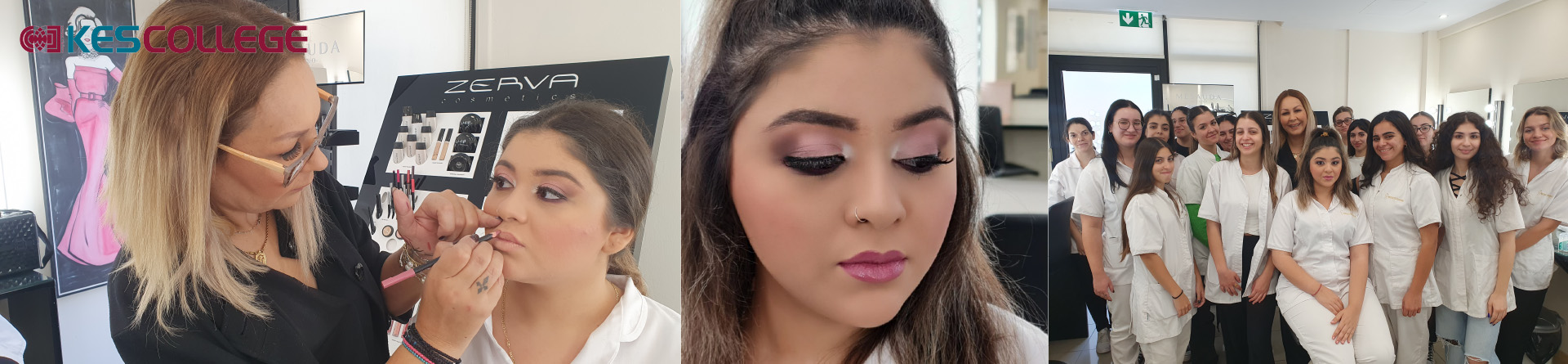 Παρουσίαση Bridal Make up στις φοιτήτριες Αισθητικής με  επαγγελματικά προϊόντα μακιγιάζ της εταιρείας  Zerva Cosmetics