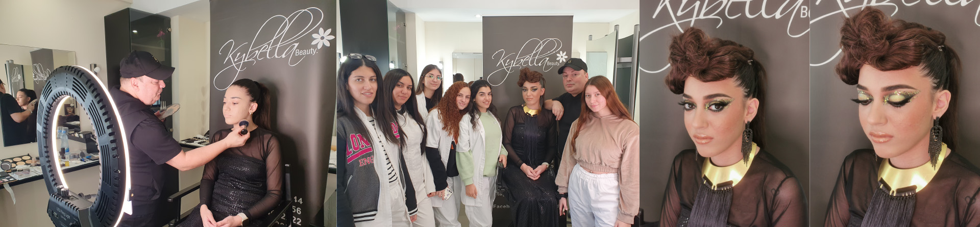 Παρουσίαση Creative Beauty Glam Make Up  από τον Makeup Artist της εταιρείας Kybella Beauty Ltd  στις φοιτήτριες της Αισθητικής του KES COLLEGE