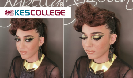 Παρουσίαση Creative Beauty Glam Make Up  από τον Makeup Artist της εταιρείας Kybella Beauty Ltd  στις φοιτήτριες της Αισθητικής του KES COLLEGE